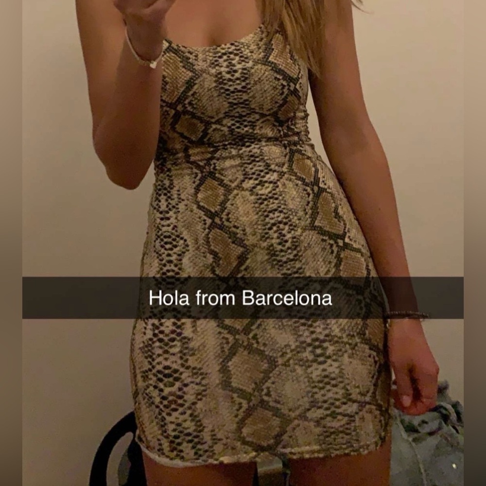 Snakeskin Pattern Mini Dress - Picture 7 of 7